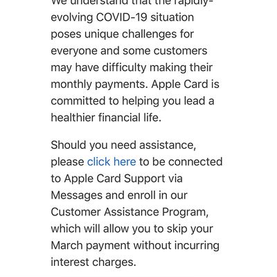 apple card covid 19