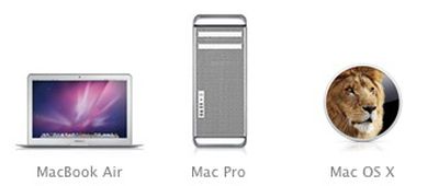 macbook air mac pro lion