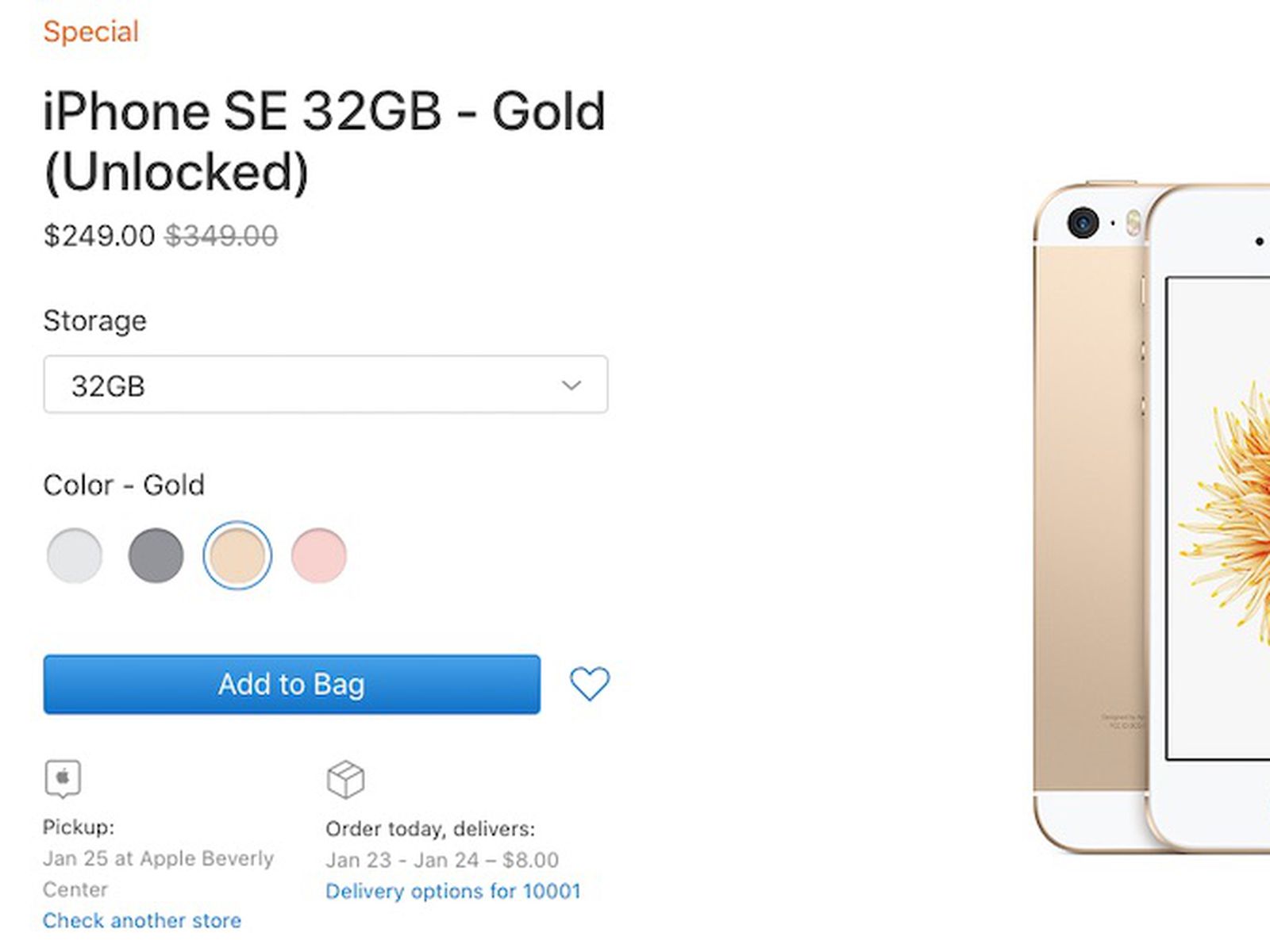 Apple iPhone SE 128GB ゴールド Restored Apple iPhone SE - Unlocked - 16GB Gold (Refurbished
