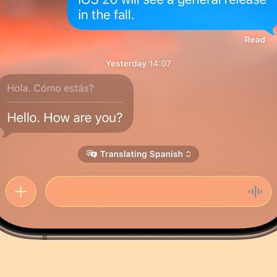 messages translate ios