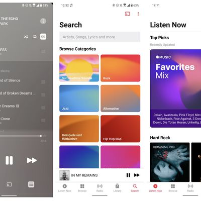 apple music android listen now