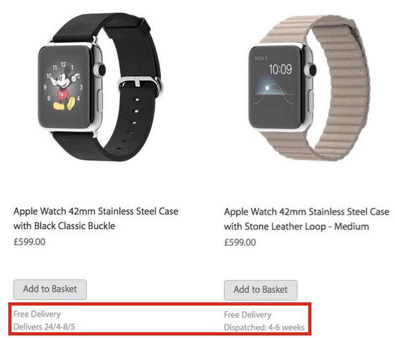 apple watch 5 delivery