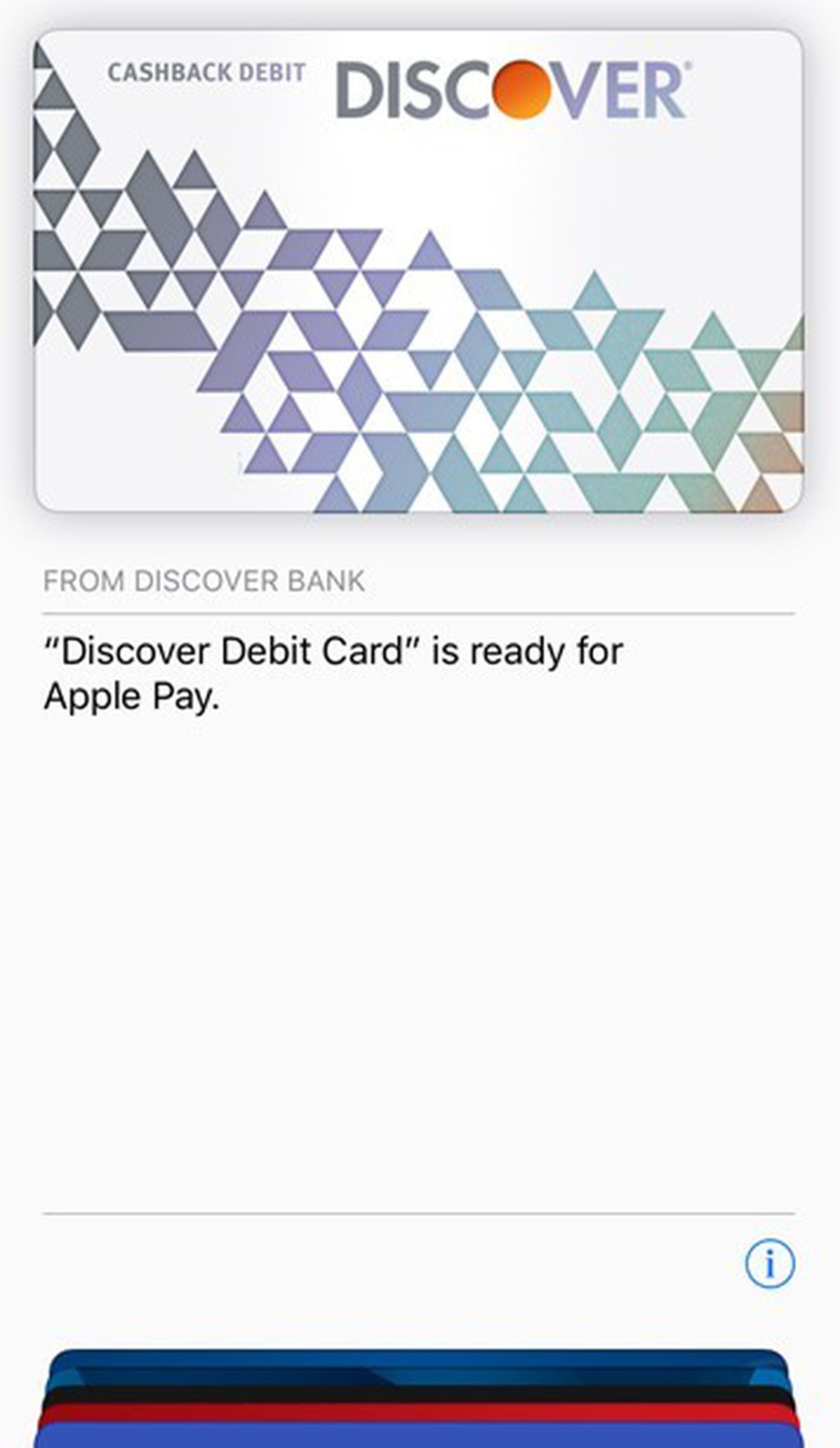 Discover Cashback Debit Cards Now Work With Apple Pay Macrumors