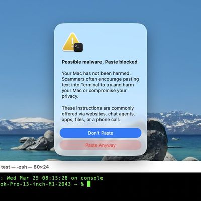 macOS Tahoe 26 4 Terminal Warning