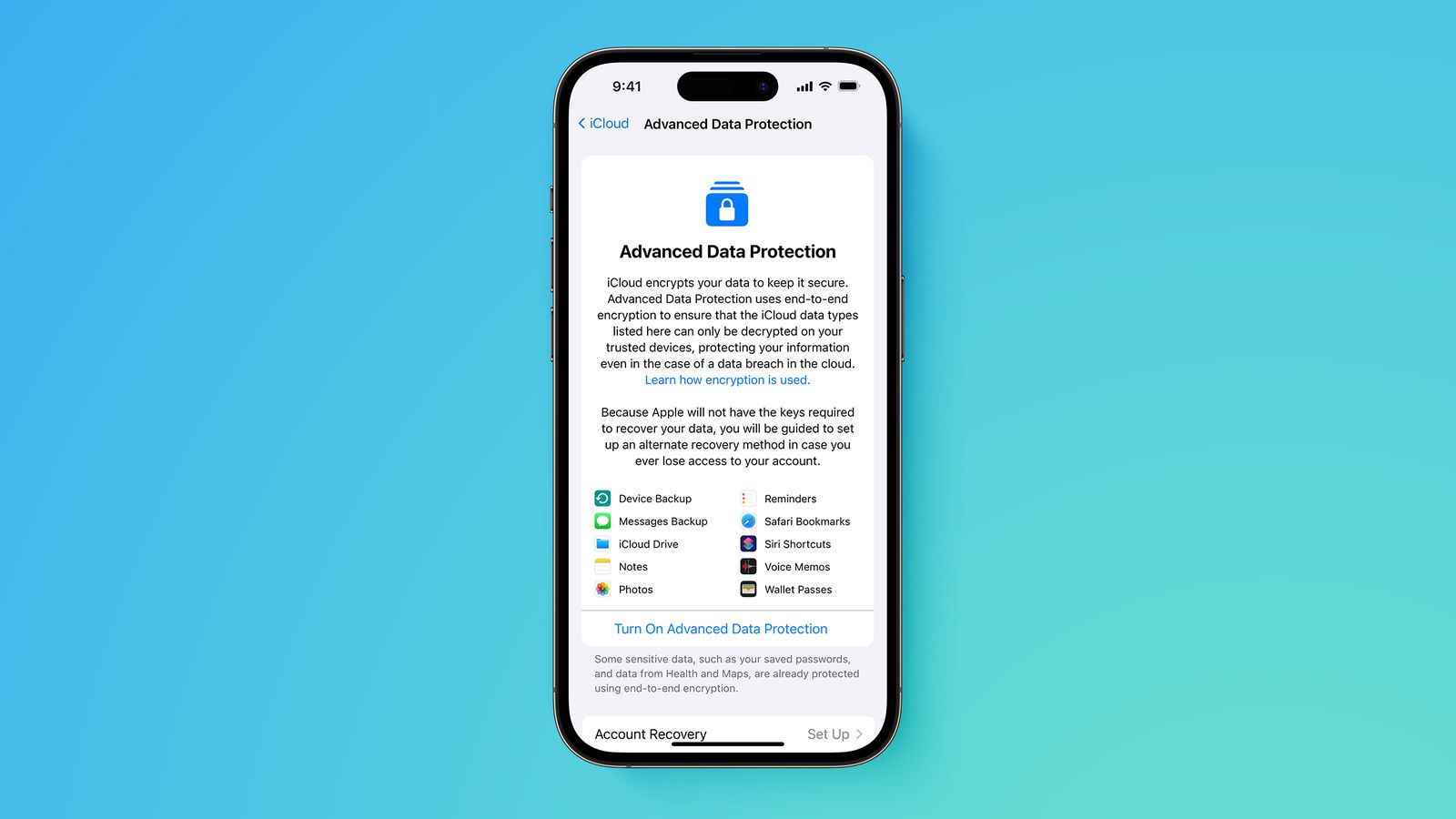 Pokročilá ochrana dat na iCloudu