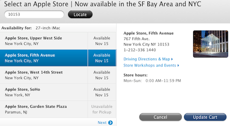 In Store Pickup For Apple Online Store Orders Expanded To New York
