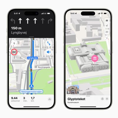 Apple Maps update denmark