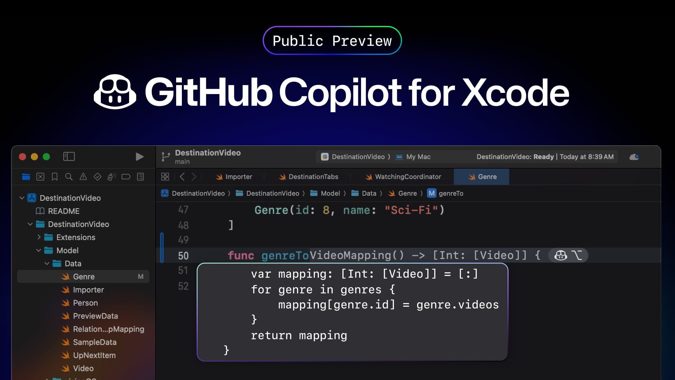 Popular AI coding tool Copilot is now available for Xcode as part of a public preview, GitHub announced today. Apple developers can use Copilot for co