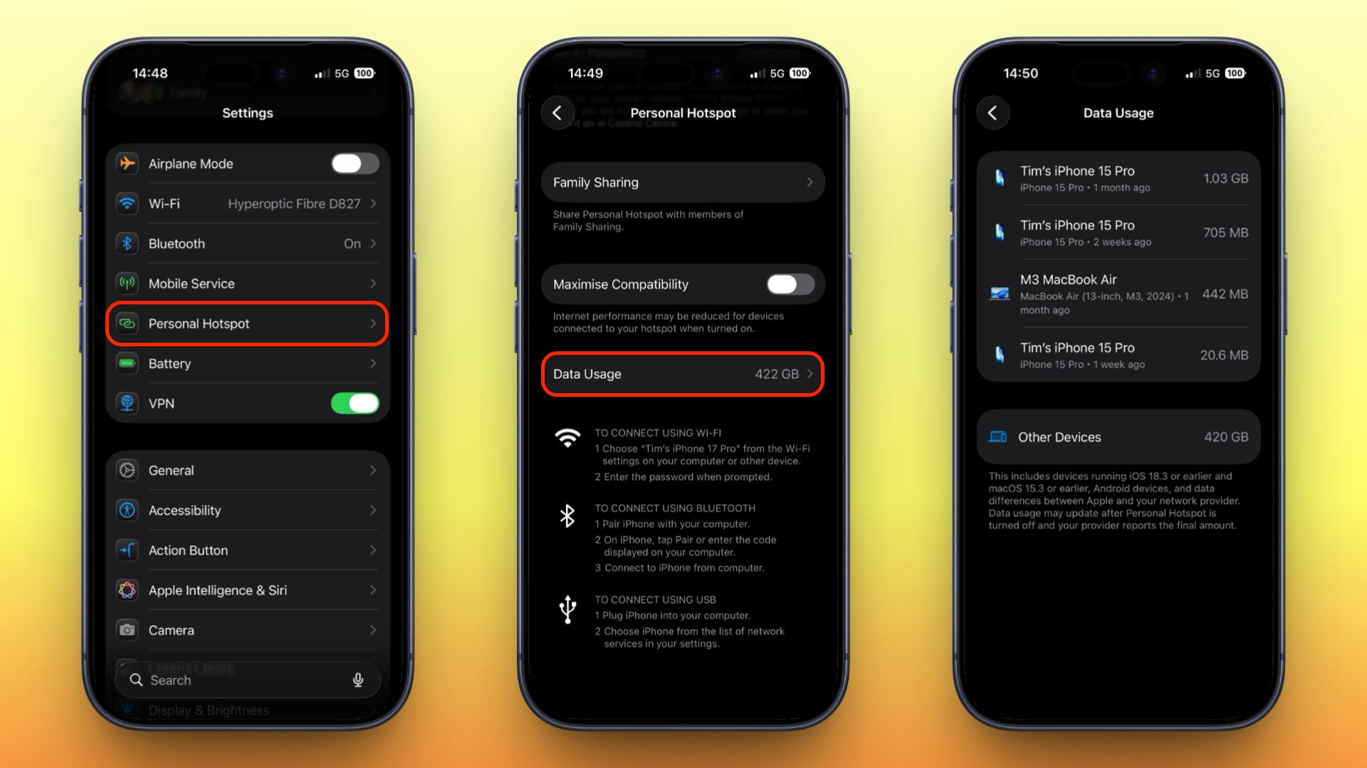 Check Who's Using Your iPhone Hotspot Data - MacRumors