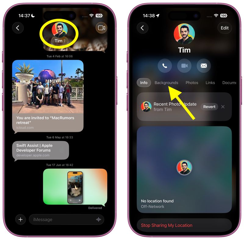 Add Custom Backgrounds to Messages in iOS 26 - MacRumors