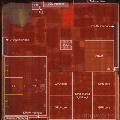 chipworks a7 floorplan