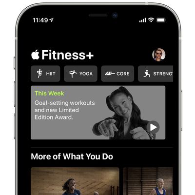 fitness plus weekly series image