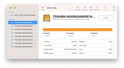 unidades de utilidad de disco de captura de pantalla de owc thunderbay
