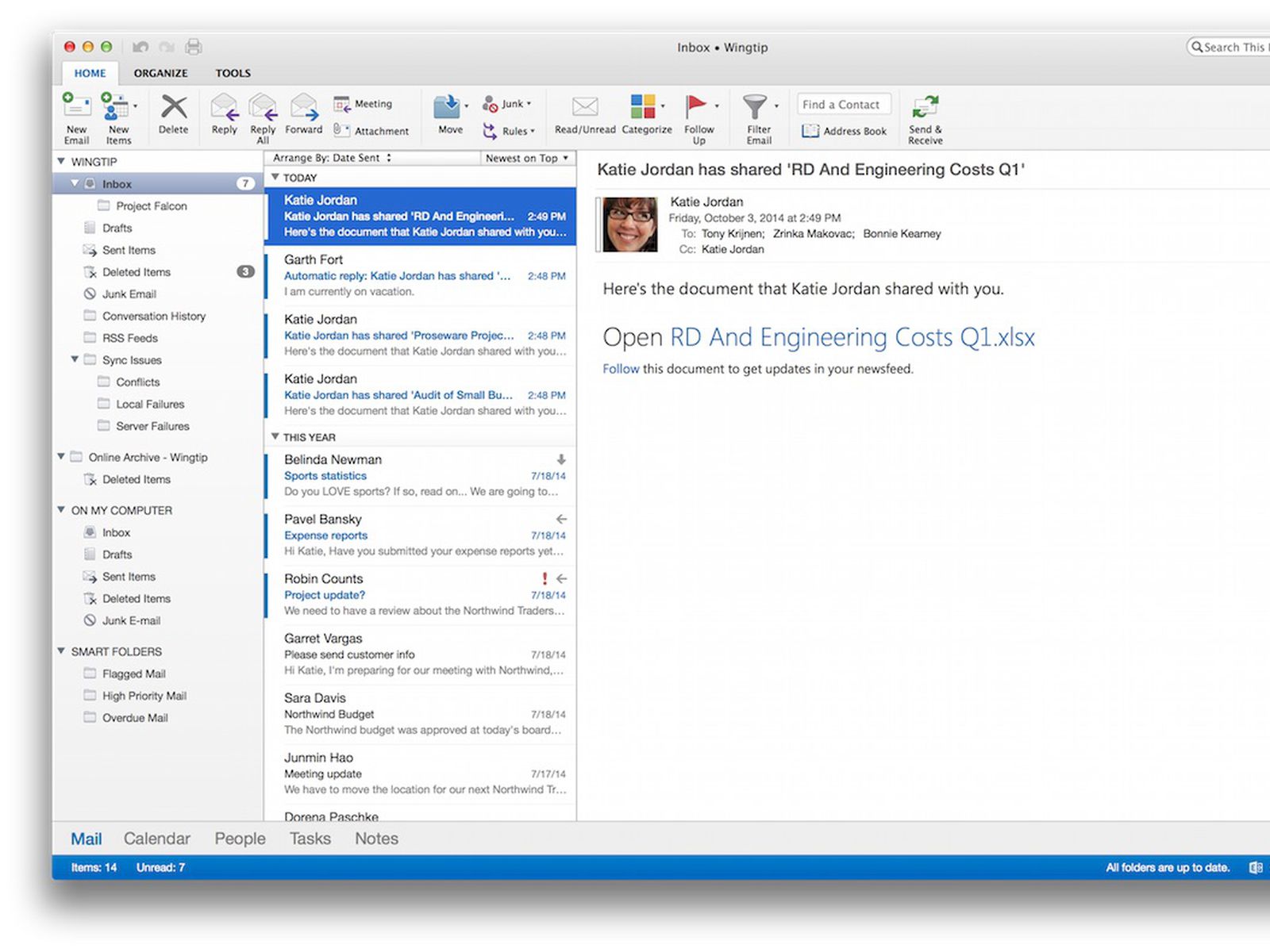 outlook for mac local category