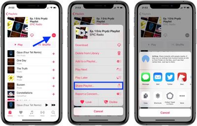 how to share a playlist in apple music