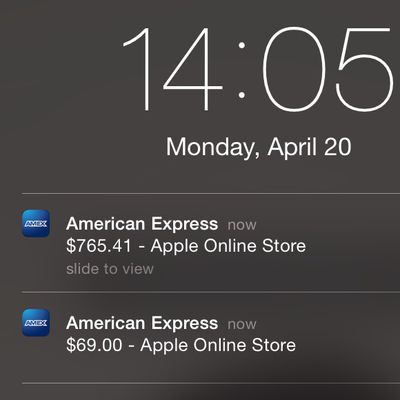 apple watch charge amex