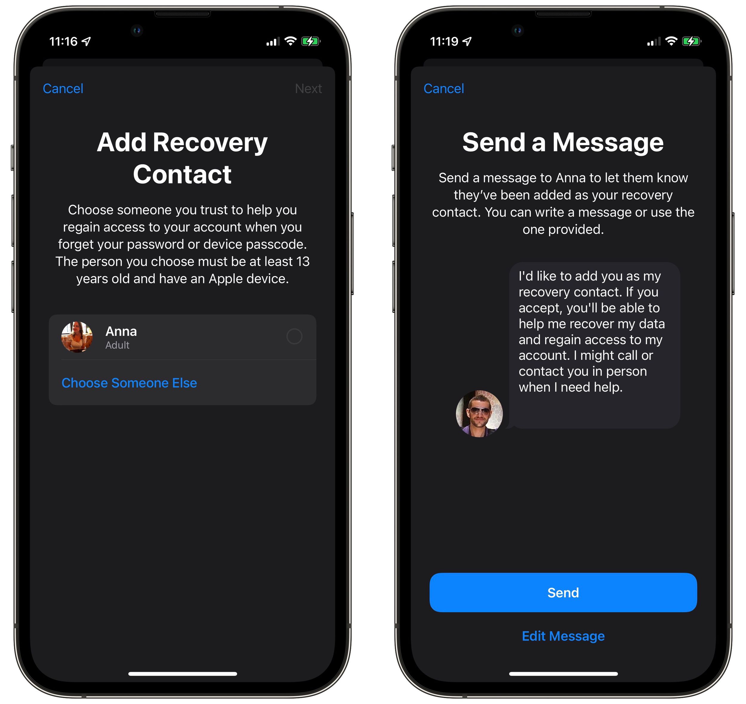 iOS 15 How to Set a Recovery Contact for Your Apple ID Account MacRumors