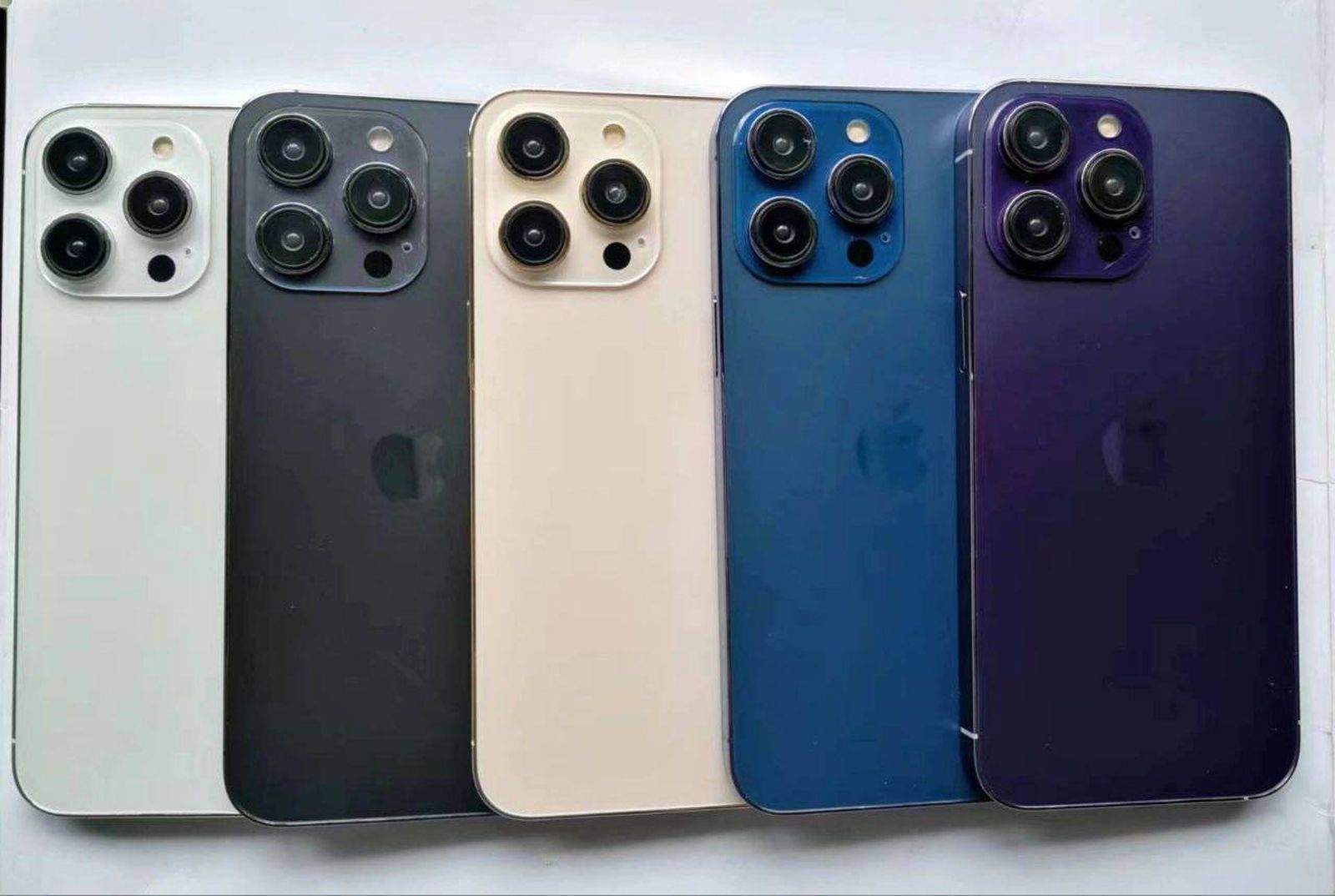 L’iPhone 14 Pro apparaît en violet et bleu sur les modèles factices