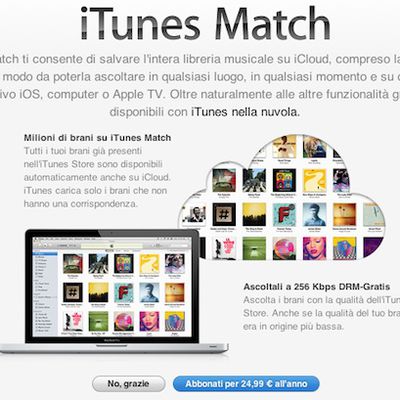itunes match signup italy