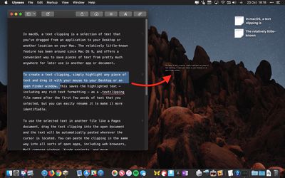 how to use text clippings mac 1