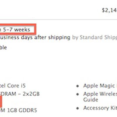 imac bto 2tb 5 7 weeks