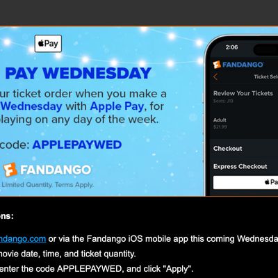 apple pay fandango promotion wednesday