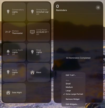 extra large widgets macos