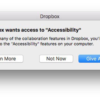 dropbox accessibility permission