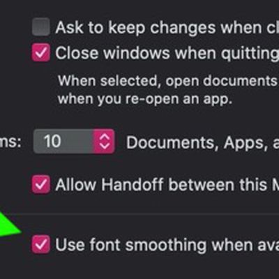 font smoothing catalina