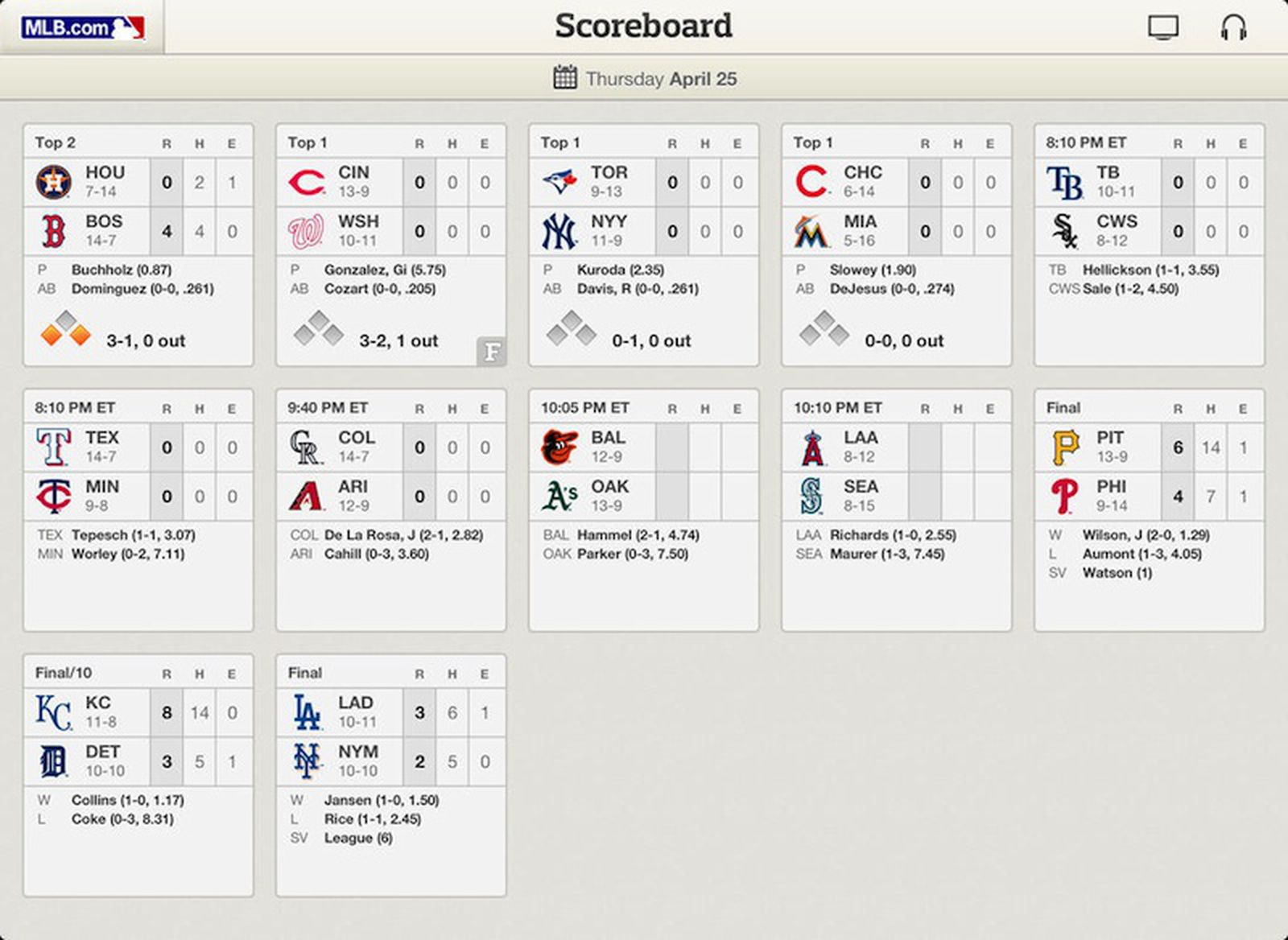 'MLB At Bat' Updated for 2013 Postseason with Live Multiple Camera