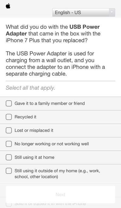 iphone adapter survey