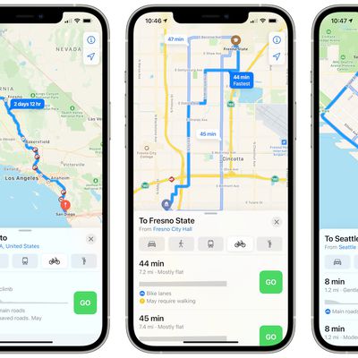 apple maps cycling directions trio