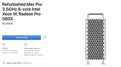 mac pro 2019 refurb