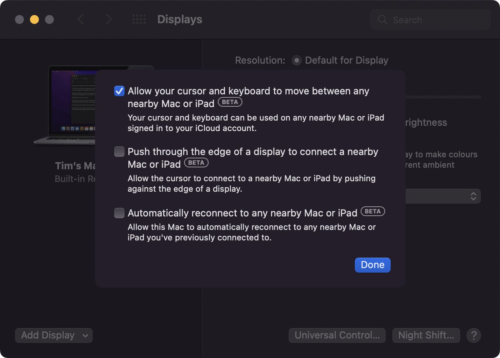 universal control mac to ipad