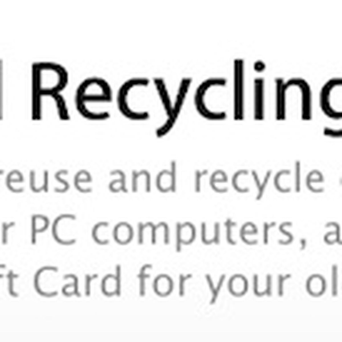 apple recycle