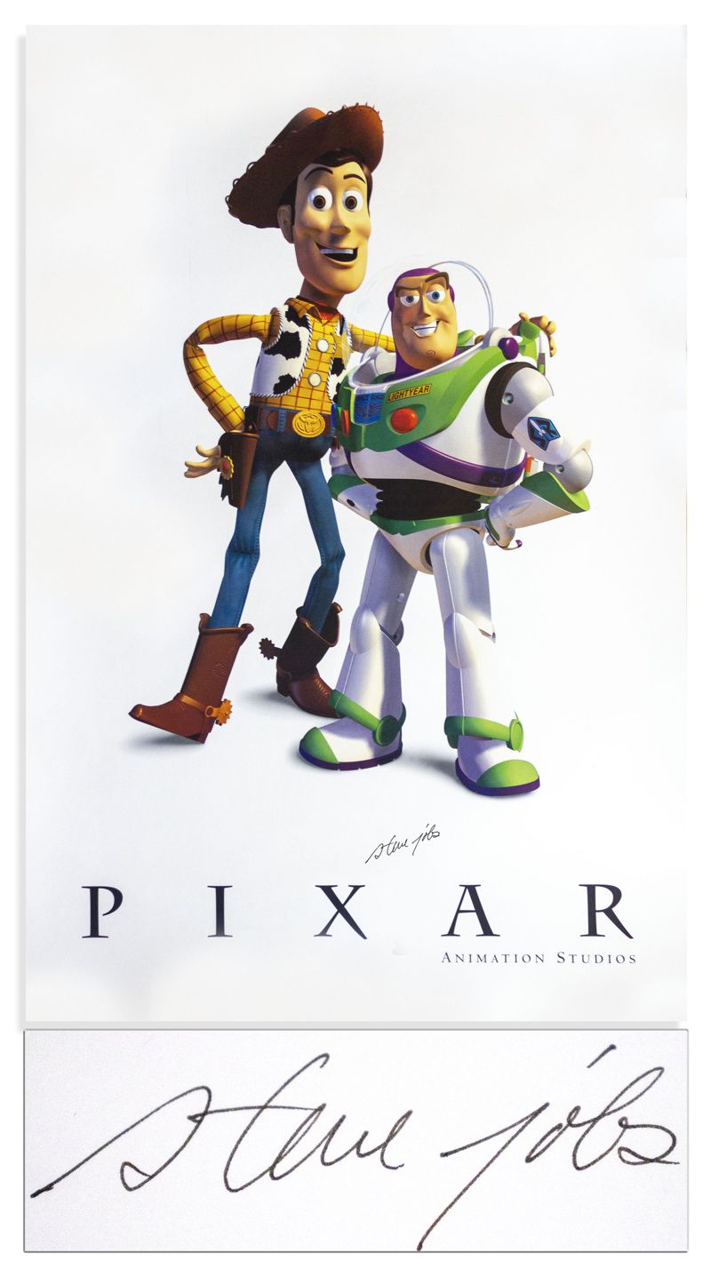 Pixar Animations Studios Poster Signed by Steve Jobs to Be ...