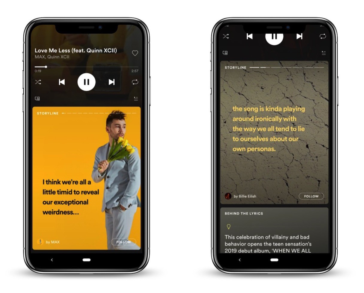 Spotify Tests Snapchat-Style Stories Feature Called 'Storyline