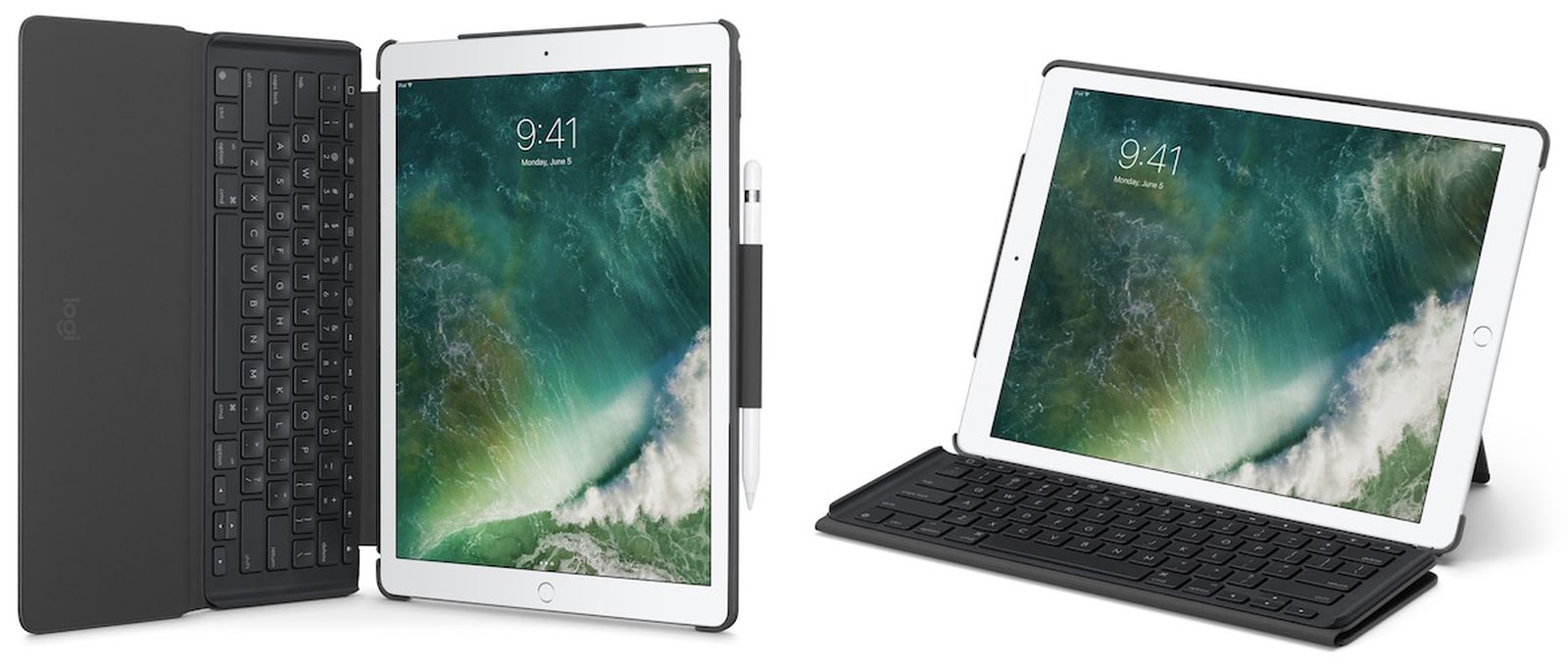 Logitech Slim Combo Keyboard Folio Case for iPad Pro 10.5-Inch Renewed Black 