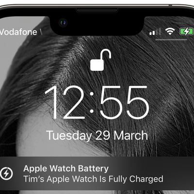 apple watch charged notification