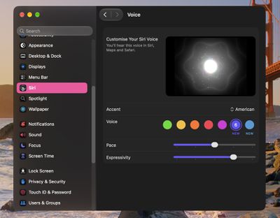 siri voices macos