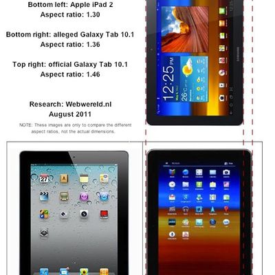 ipad galaxy tab aspect comparison