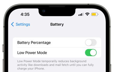 ios 16 battery low power mode beta 6 - آخرین نسخه بتا iOS 16 گزینه های درصد باتری را در حالت کم مصرف به روز می کند