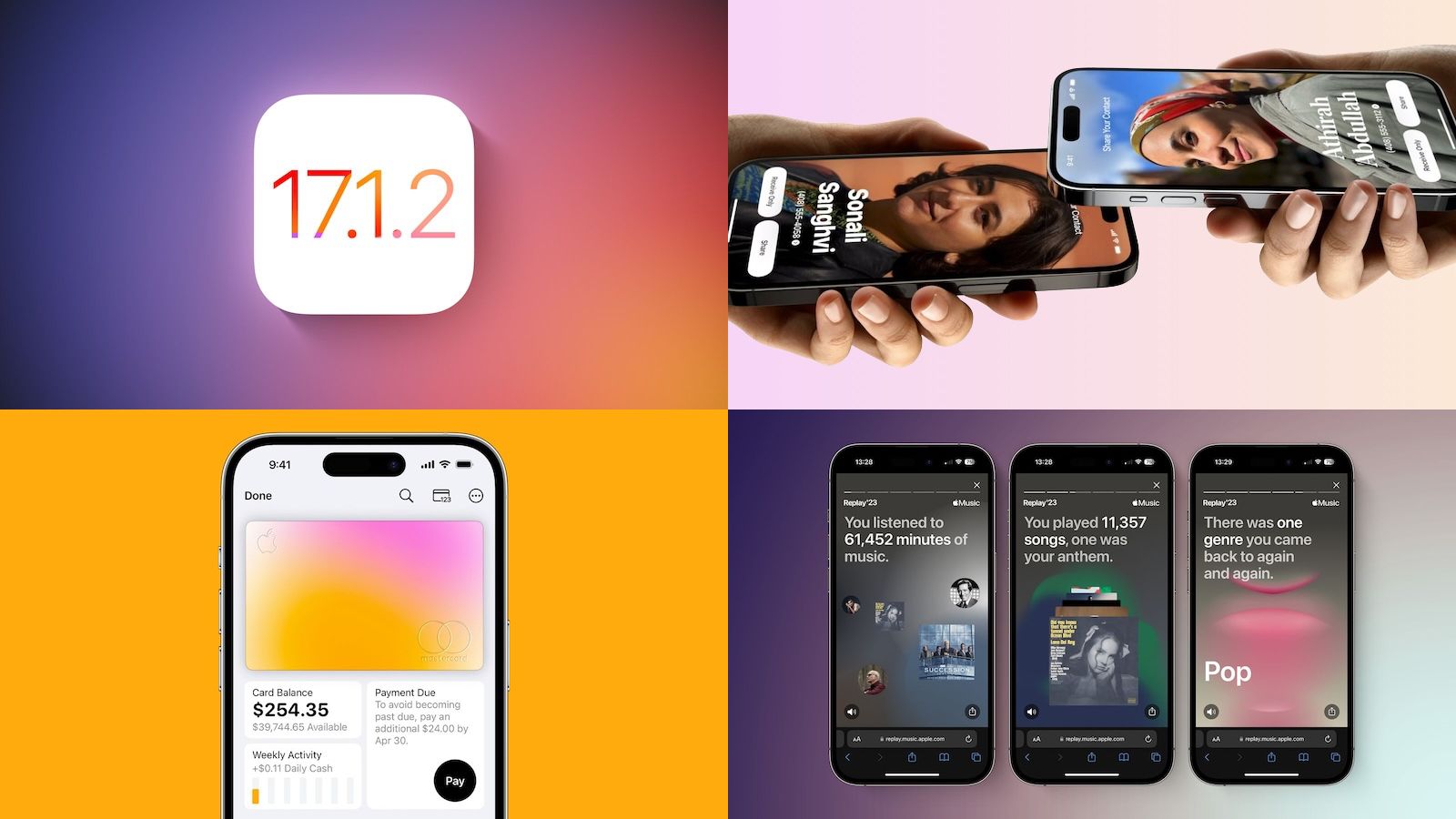 Top Stories: iOS 17.1.2 Released, NameDrop Misinformation, and More