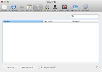 safari 5 2 password pane