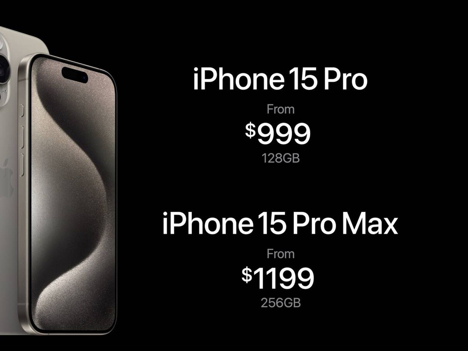 iPhone 15 Pro Max Now Starts at 256GB of Storage for $1,199
