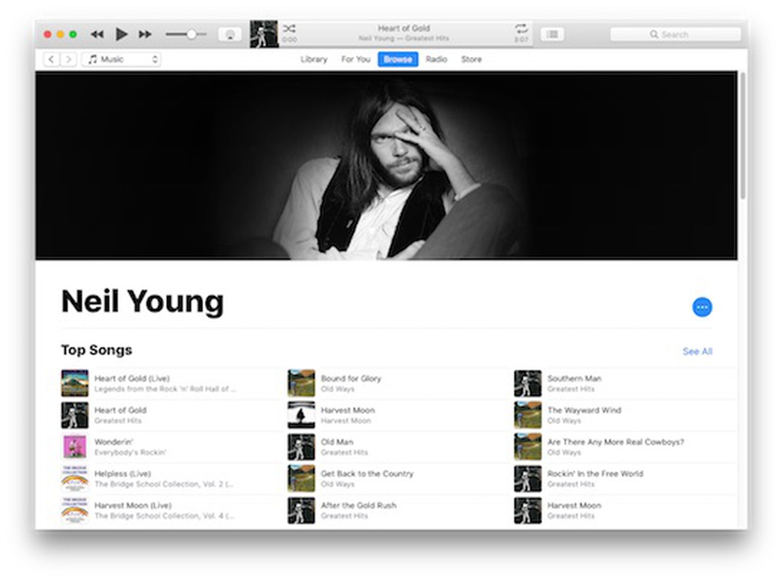 neil young spotify return