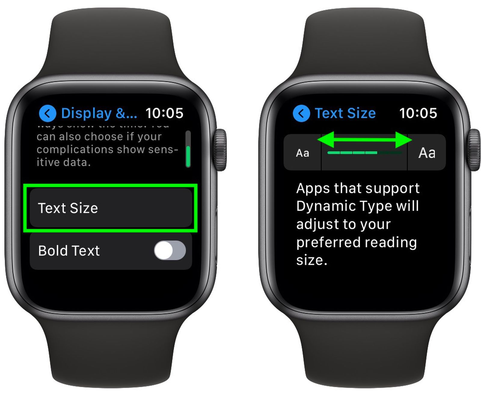 Can You Adjust Font Size On Apple Watch