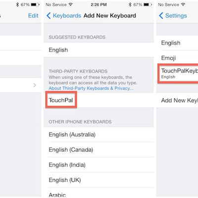 touchpal installation