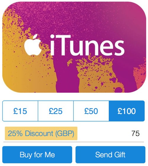 PayPal Offers 25% Off iTunes Gift Cards in the UK - MacRumors