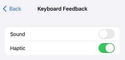 Ajustes del iPhone 14 Pro Teclado háptico